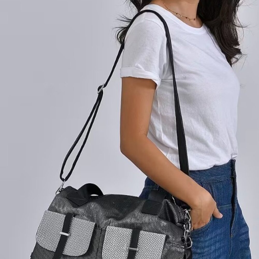 NEW Black/Silver Handbag